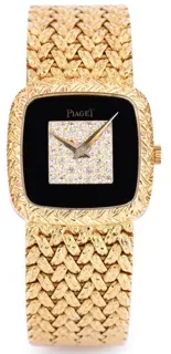 Piaget 9902 D 2 23mm Yellow gold Bright black