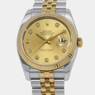 Rolex Datejust 116233 Stainless steel and 18k yellow gold Champagne