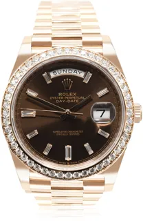 Rolex Day-Date 228345RBR 40mm 18ct Everose Gold Brown