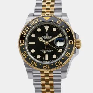 Rolex GMT-Master II 126713GRNR Stainless steel and 18k yellow gold Black