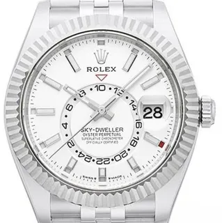 Rolex Sky-Dweller 336934 42mm Yellow gold and Stainless steel White