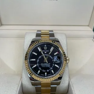 Rolex Sky-Dweller 326933 (TWO-TONE) 42mm Yellow gold and Stainless steel Black