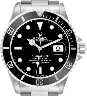 Rolex Submariner 16610 Stainless steel Black