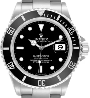 Rolex Submariner Date 16610 Stainless steel Black