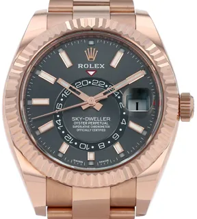 Rolex Sky-Dweller 326935 42mm Rose gold grey$anthracite grey