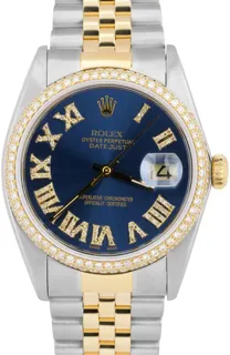 Rolex Datejust 16013 Stainless steel and 18k yellow gold Blue