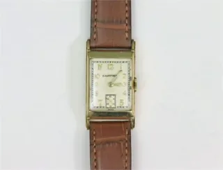 Cartier 29mm 14k yellow gold Cream