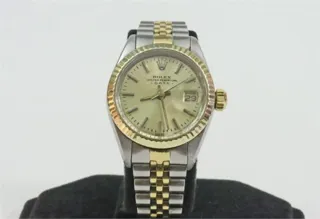 Rolex Date 26mm Stainless steel and 18k yellow gold Champagne