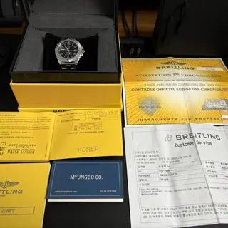 Breitling Colt GMT A32350 40mm Stainless steel Black