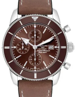 Breitling superoc A13312 46mm Stainless steel brown