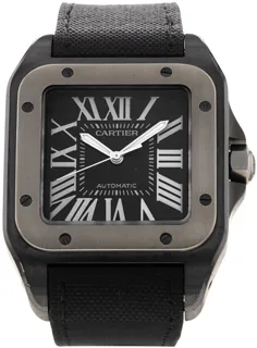 Cartier Santos 100 W2020010 Stainless steel Black