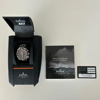 Edox 100213NIN 45mm Stainless steel Black