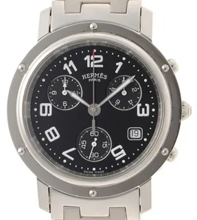 Hermès Clipper CL1.910 38mm Stainless steel Black