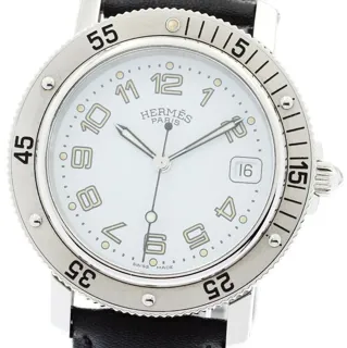 Hermès Clipper CL7.710 37mm Stainless steel White