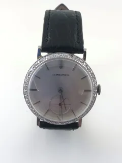 Longines 35mm 18k white gold Silver