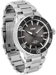 Oris Aquis Date 01 400 7769 4154 41.5mm Stainless steel brushed dark grey