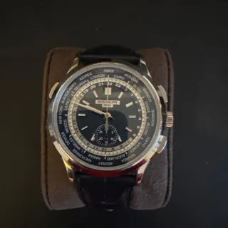 Patek Philippe World Time Chronograph 5930G-001 39.5mm White gold Blue