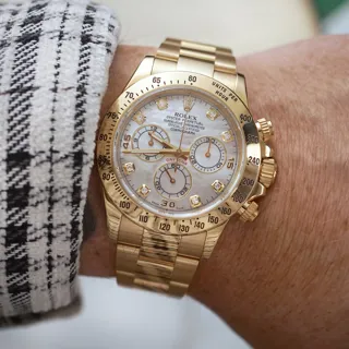 Rolex Cosmograph Daytona 116528 40mm 18k yellow gold White