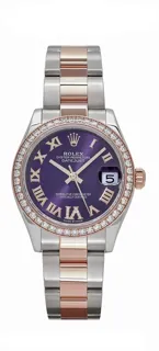 Rolex Datejust 31 278381RBR Rose gold and Stainless steel Aubergine