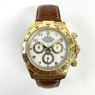 Rolex Daytona 116518 40mm Yellow gold White