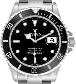 Rolex Submariner Date 16610 Stainless steel Black