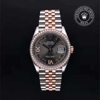 Rolex Datejust 36 126281RBR Oystersteel and Everose Gold Gray