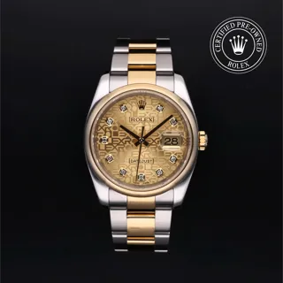 Rolex Datejust 116203 Oystersteel$Yellow Gold Champagne