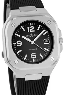 Bell & Ross Instruments BR05A-BL-ST/SRB 40mm Stainless steel Black