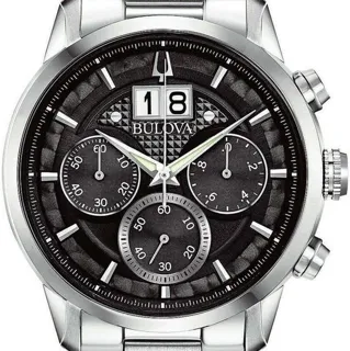 Bulova Classic 96B319 44mm Stainless steel Black