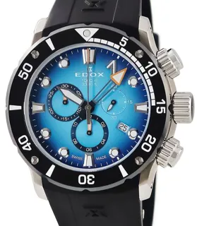 Edox 10242-TIN-BUIDN-WS 45mm Titanium Blue