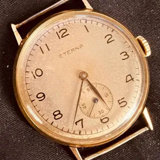 Eterna 34.5mm Yellow gold Silver