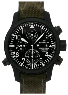 Fortis B-42 Flieger 657.18.11 LC 01 42mm blacksteel Black