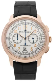 Girard-Perregaux 1966 Chronograph 49542-52-151-BK6A 42mm Rose gold Silver