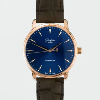 Glashütte Senator Excellence 1-36-01-06-05-31 40mm Rose gold blue