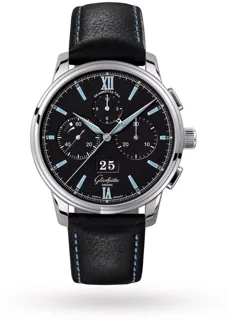 Glashütte Senator Chronograph Panorama Date 1-37-01-03-02-35 42mm Stainless steel Black