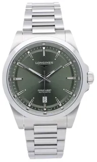 Longines Conquest L38304026 41mm Stainless steel Green