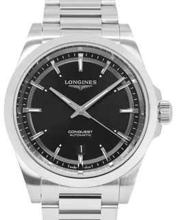 Longines Conquest L38304526 41mm Stainless steel Black