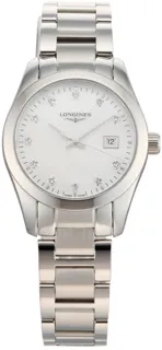 Longines Conquest Classic L2.286.4.87.6 30mm Stainless steel White