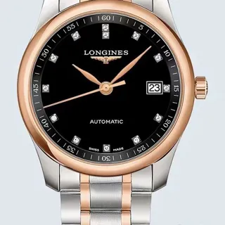 Longines Master Collection L2.793.5.57.7 40mm Rose gold and Stainless steel Black