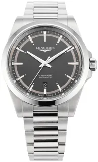 Longines Conquest L38304526 41mm Stainless steel Black