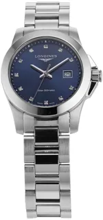 Longines Conquest L33764976 30mm Stainless steel Blue