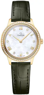 Omega De Ville Prestige O43458286055002 18k yellow gold White