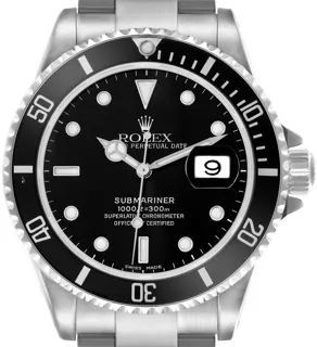 Rolex Submariner Date 16610 Stainless steel Black