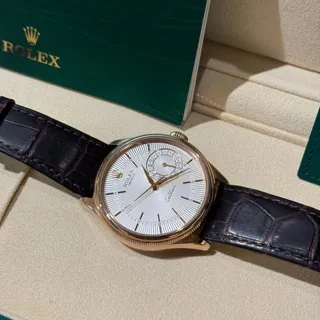 Rolex Cellini Date 50515 39mm Rose gold Silver