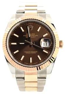 Rolex Datejust 126331-0001 41mm Rose gold and Stainless steel Brown