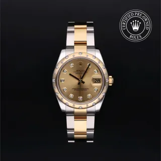 Rolex Datejust 31 178343 Yellow gold Champagne