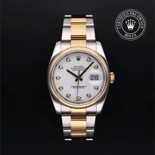 Rolex Datejust 116203 Oystersteel$Yellow Gold White