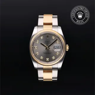 Rolex Datejust 36 116203 Oystersteel$Yellow Gold Silver