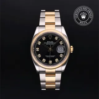 Rolex Datejust 126203 Oystersteel$Yellow Gold Black