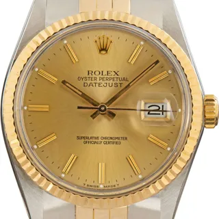 Rolex Datejust 36 16013 Stainless steel and 18k yellow gold